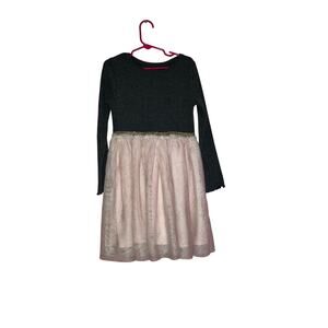 Sonoma Grey Ribbed Light Pink Skirt Dress Size 6X